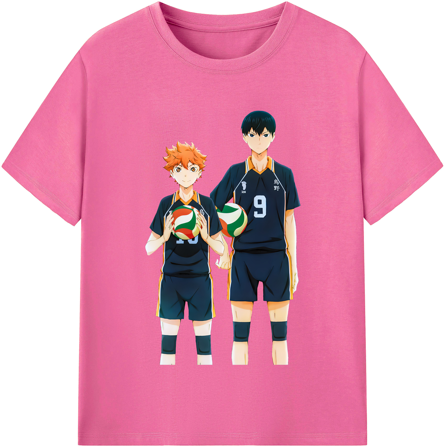 （画像用） ハイキュー!! Haikyu!! レディースカジュアルプリントTシャツ（綿100％）